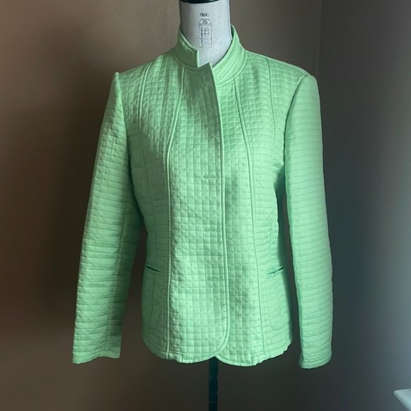 Lime Green Fun Blazer by Harve Bernard - Picture 2 of 3